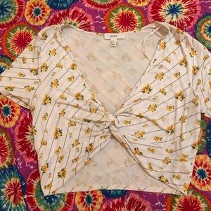 Plus size floral crop top